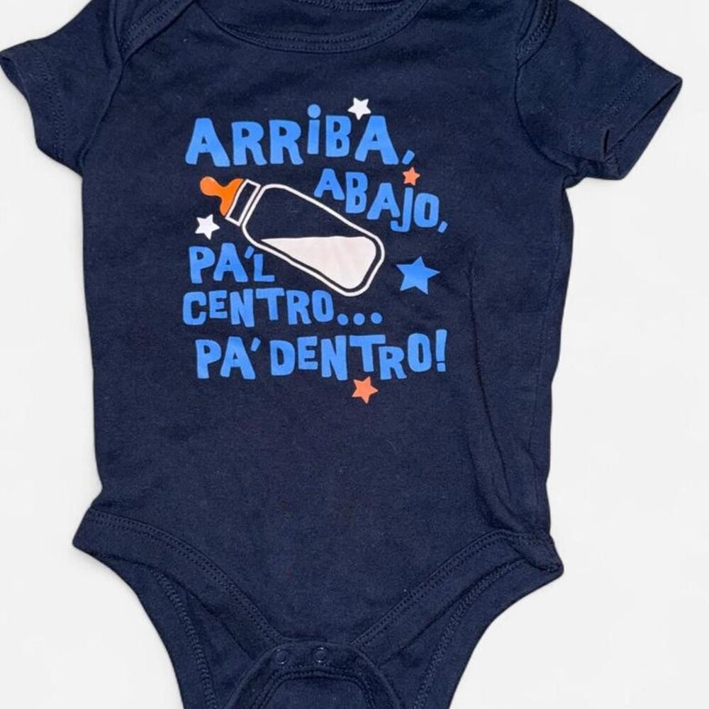 Navy and Blue Baby Onesie